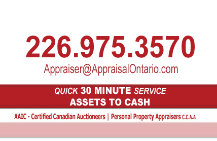 appraisal ontario CPPA USPAP CERTIFIED PERSONAL PROPERTY APPRAISER APPRAISALS